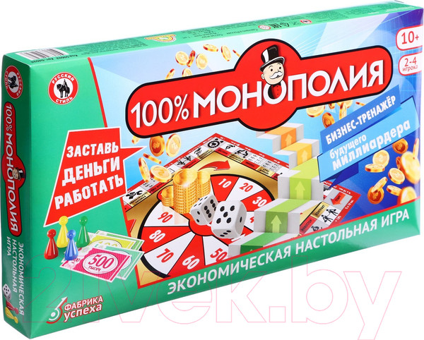 Изображение товара Настольная игра Русский стиль Экономическая 100% Монополия / 04032