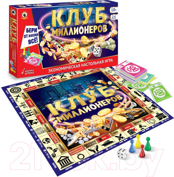 Изображение товара Настольная игра Русский стиль Экономическая Клуб миллионеров / 04031