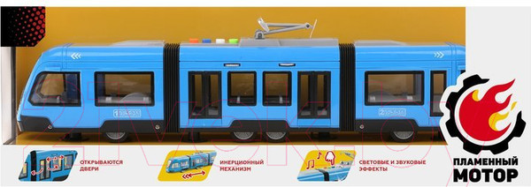 Изображение товара Трамвай игрушечный Пламенный мотор С гармошкой / 870893 