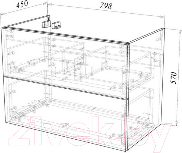 Изображение товара Тумба под умывальник Garda Grado 58н_80 / 26.58н.800