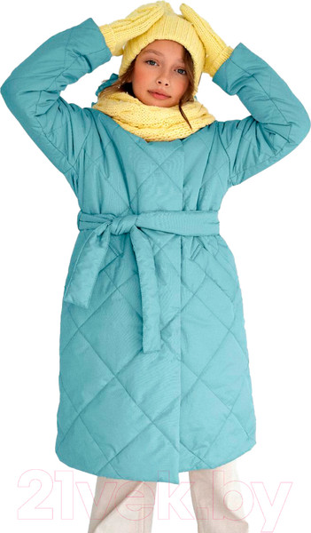 Изображение товара Пальто детское Amarobaby Pretty / AB-OD23-PRETTY29/19-140 (голубой, р.140-146)