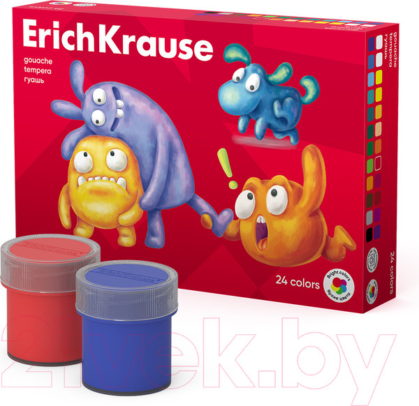 Изображение товара Гуашь Erich Krause Jolly Friends / 61417 (24цв)