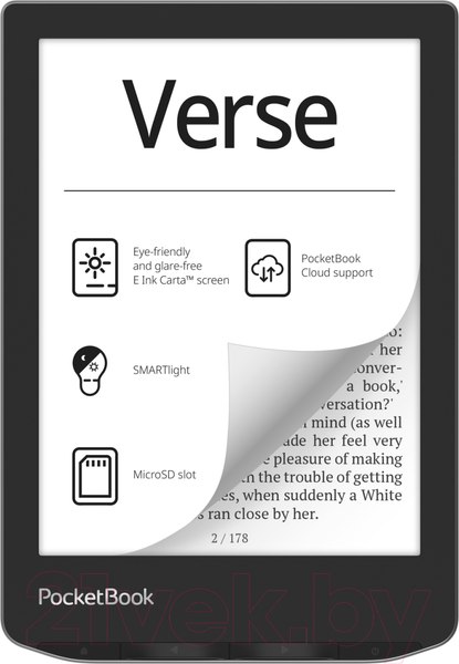 Изображение товара Электронная книга PocketBook 629 Verse / PB629-M-CIS (Mist Grey)