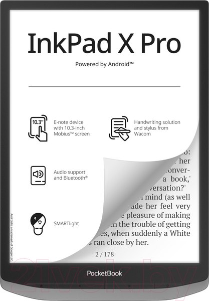 Изображение товара Электронная книга PocketBook 1040D InkPad X Pro / PB1040D-M-WW (Mist Grey)