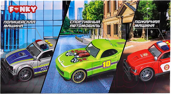 Изображение товара Автомобиль игрушечный Funky Toys Скорость мегаполиса Полицейская машина / FT0838783