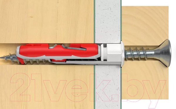 Изображение товара Дюбель универсальный FISCHER Duotec 10 Toggle Fixing с окошком / 537260K (20шт)