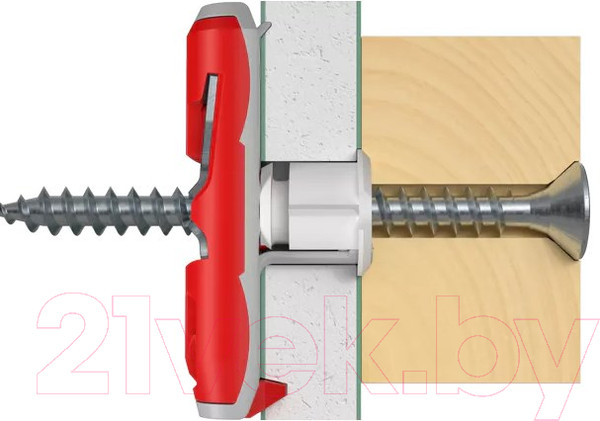 Изображение товара Дюбель универсальный FISCHER Duotec 10 Toggle Fixing с окошком / 537260K (20шт)