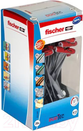 Изображение товара Дюбель универсальный FISCHER Duotec 10 Toggle Fixing с окошком / 537260K (20шт)