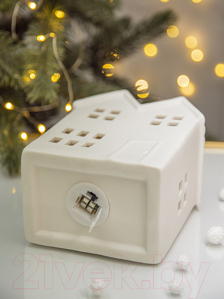 Изображение товара Световая фигурка Лючия Фарфоровый домик 11 / 185-11 (белый)