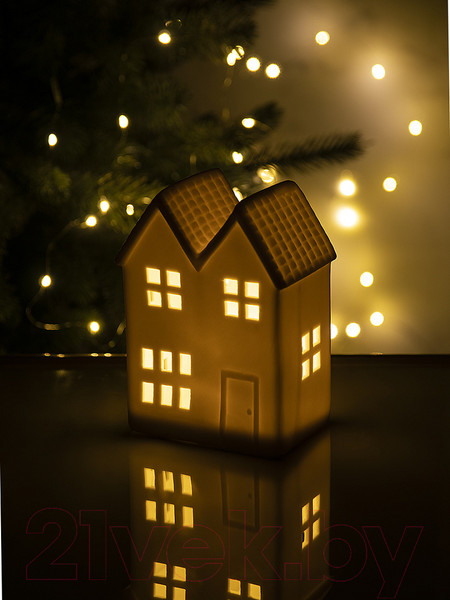 Изображение товара Световая фигурка Лючия Фарфоровый домик 11 / 185-11 (белый)