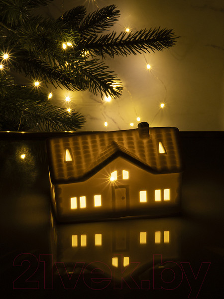 Изображение товара Световая фигурка Лючия Фарфоровый домик 12 / 185-12 (белый)