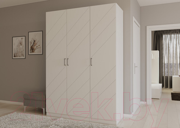 Изображение товара Шкаф Интермебель Марсель-3 / МР 01-03-MN (белый софт)