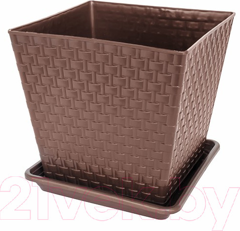 Изображение товара Кашпо БЗПИ Ротанг 23с770-3567 (5л, с поддоном)