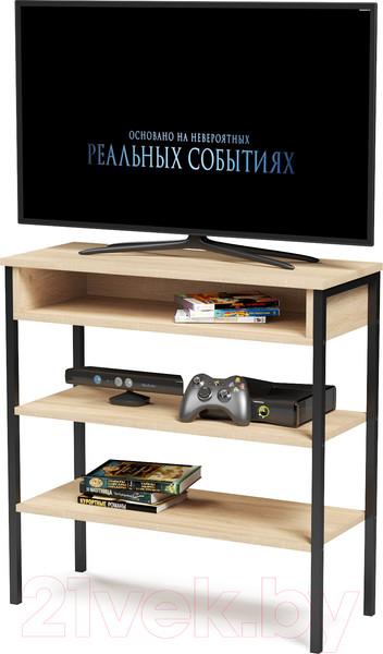 Изображение товара Стеллаж Mio Tesoro Mila Loft (дуб сонома/черный)