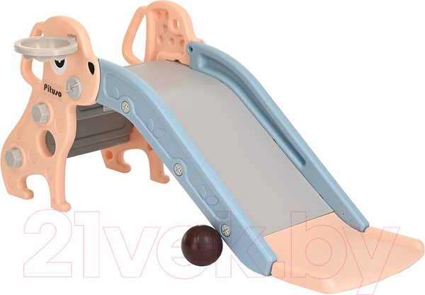 Изображение товара Горка-комплекс Pituso Мопсик с баскетбольным кольцом / FE-HT-XG0-beige