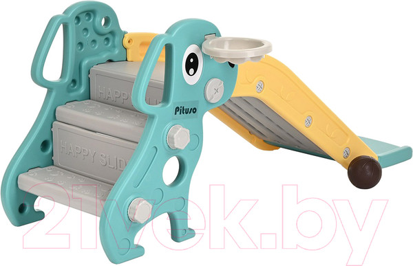 Изображение товара Горка-комплекс Pituso Мопсик с баскетбольным кольцом / FE-HT-XG0-green