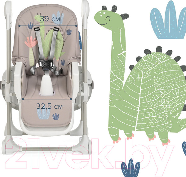 Изображение товара Стульчик для кормления Pituso Mimi / HC502-Dino (бежевый)