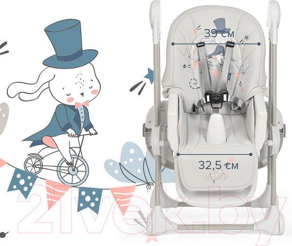 Изображение товара Стульчик для кормления Pituso Mimi / HC502-Rabbit (серый)