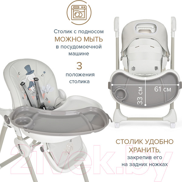 Изображение товара Стульчик для кормления Pituso Mimi / HC502-Rabbit (серый)