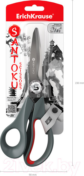 Изображение товара Ножницы канцелярские Erich Krause Santoku / 56923