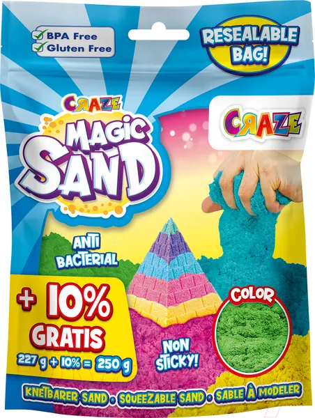 Изображение товара Кинетический песок Craze Magic Sand / 41215.D (зеленый)