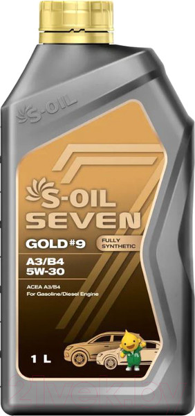 Изображение товара Моторное масло S-Oil Seven Gold №9 A3/B4 5W30 / E107776 (1л)
