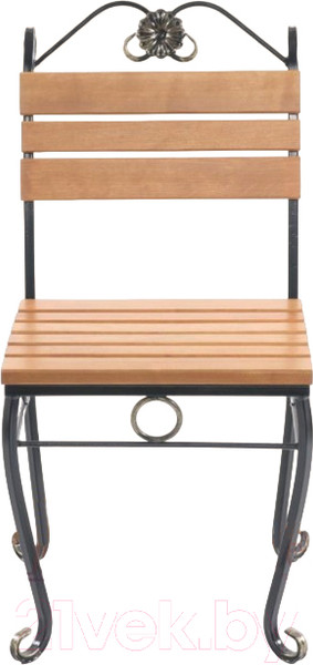 Изображение товара Стул садовый AMC 6 1А1 46x55x82.5 (черный/светлое дерево)