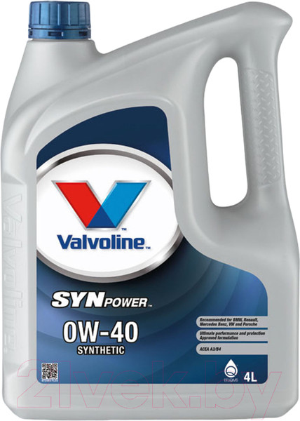 Моторное масло Valvoline SynPower 0W40 / 872588 (4л) — фото 3
