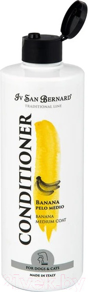 Изображение товара Кондиционер для животных Iv San Bernard Traditional Line Banana для средней шерсти / BALB500 (500мл)