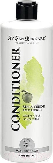 Изображение товара Кондиционер для животных Iv San Bernard Traditional Line Green Apple для длинной шерсти / BALM500 (500мл)