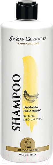 Изображение товара Шампунь для животных Iv San Bernard Traditional Line Banana для шерсти средней длины / SHAB500 (500мл)