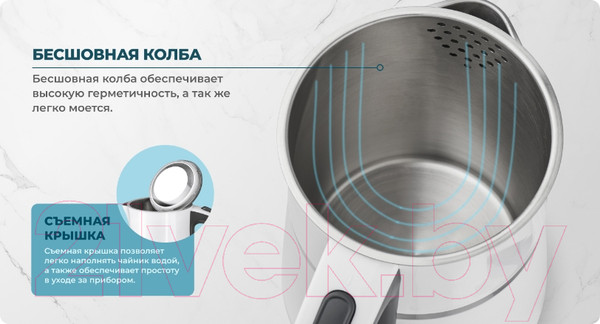 Изображение товара Электрочайник Centek CT-0028 (белый)