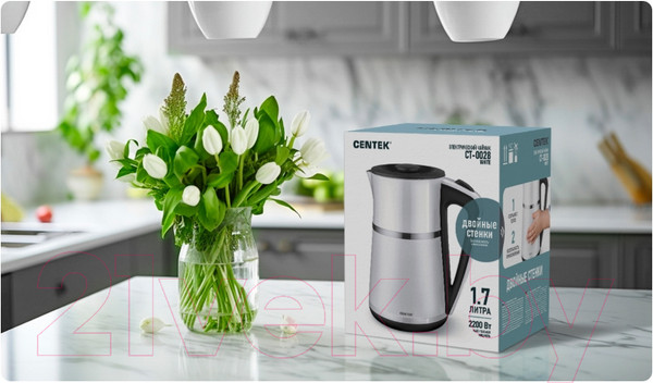 Изображение товара Электрочайник Centek CT-0028 (белый)