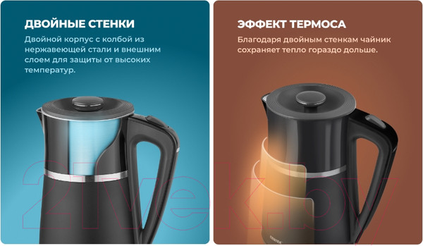 Изображение товара Электрочайник Centek CT-0028 (черный)