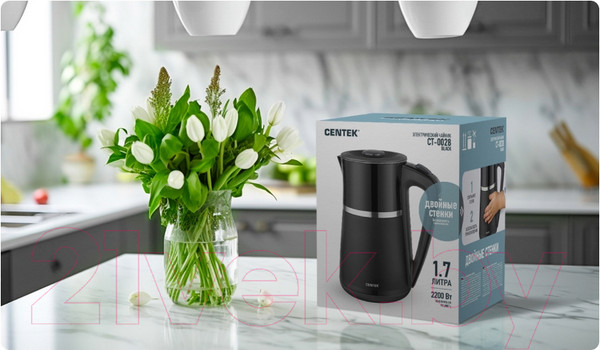 Изображение товара Электрочайник Centek CT-0028 (черный)