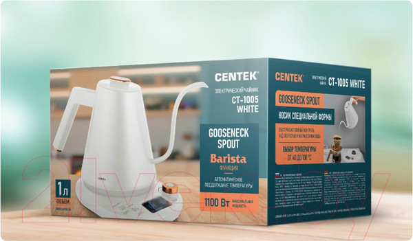 Изображение товара Электрочайник Centek CT-1005 (белый)
