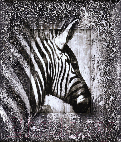 Изображение товара Картина Декарт Зебра африканский этностиль 8Л3701 (в раме)