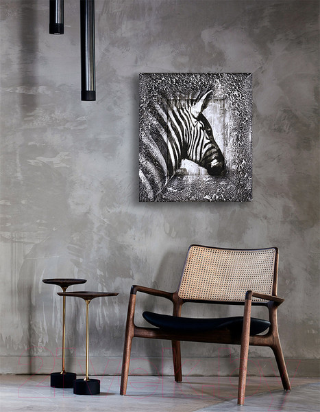 Изображение товара Картина Декарт Зебра африканский этностиль 8Л3701 (в раме)