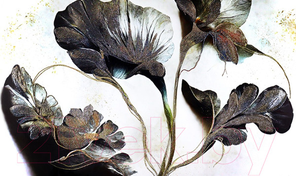 Изображение товара Картина Декарт Черно-белая цветочная композиция 8Л3771  (в раме)