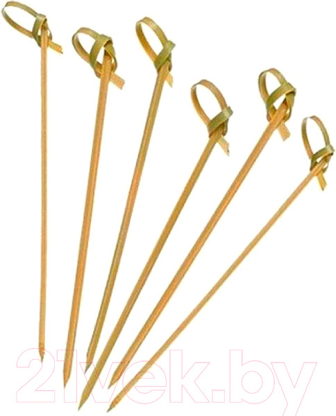 Изображение товара Набор одноразовых шпажек Паксервис Узелок 90 / 285583 (200шт, бамбук)