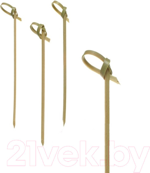 Изображение товара Набор одноразовых шпажек Паксервис Узелок 90 / 285583 (200шт, бамбук)