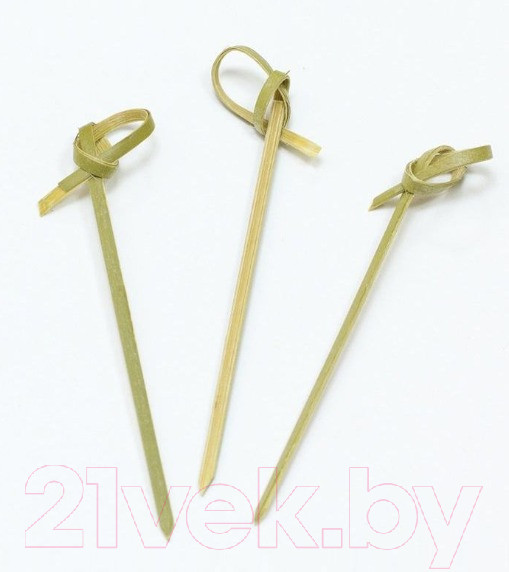 Изображение товара Набор одноразовых шпажек Паксервис Узелок 90 / 285583 (200шт, бамбук)