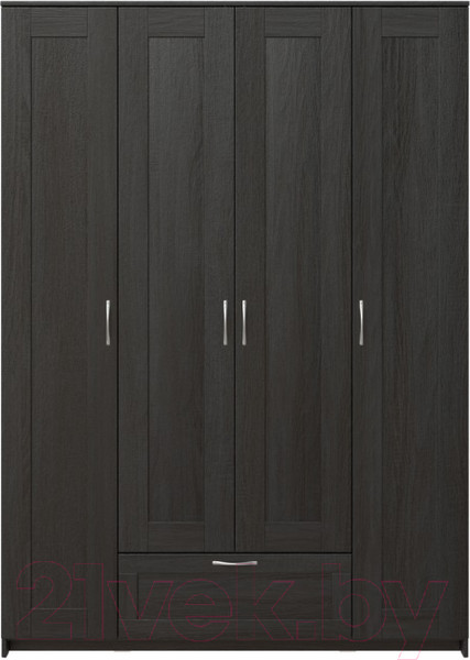 Изображение товара Шкаф Mio Tesoro Сириус 4-х створчатый 1 ящик 2.02.01.490.5 (дуб венге)