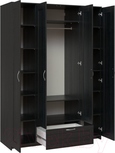 Изображение товара Шкаф Mio Tesoro Сириус 4-х створчатый 1 ящик 2.02.01.490.5 (дуб венге)