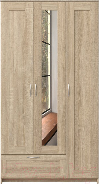 Изображение товара Шкаф Mio Tesoro Сириус 3-х створчатый 1 ящик 2.02.01.510.3 (дуб сонома)