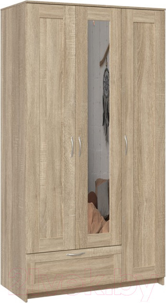 Изображение товара Шкаф Mio Tesoro Сириус 3-х створчатый 1 ящик 2.02.01.510.3 (дуб сонома)