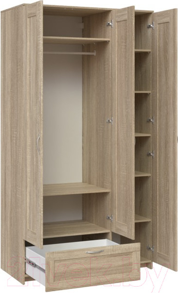 Изображение товара Шкаф Mio Tesoro Сириус 3-х створчатый 1 ящик 2.02.01.510.3 (дуб сонома)