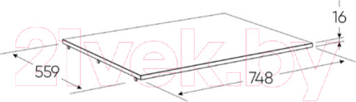 Изображение товара Полка вкладная Mio Tesoro Сириус 2.02.05.530.1 (белый)