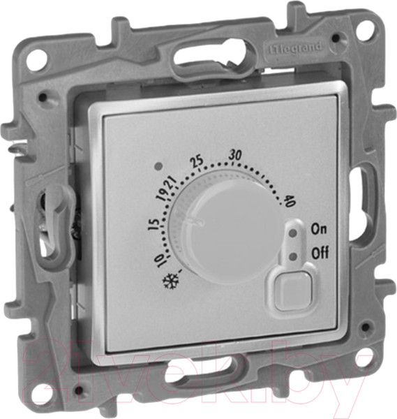 Изображение товара Терморегулятор для теплого пола Legrand Etika 672430 (алюминий)