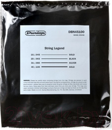 Изображение товара Струны для бас-гитары Dunlop Manufacturing DBN45100